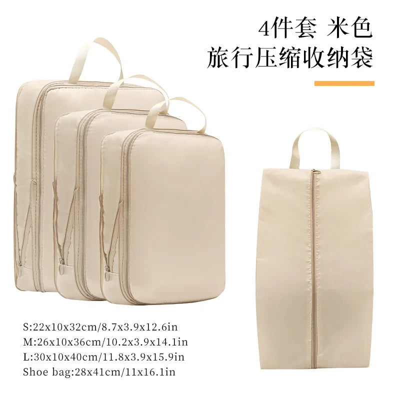 CH Modern Polyester Travel Compression Storage Bag-Waterproof Portable Luggage for Clothes & Pants