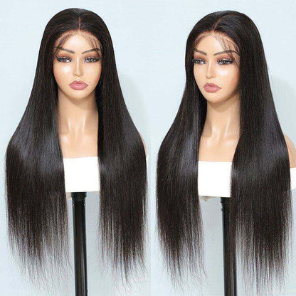13x6 Lace Front Straight Transparent Wigs Human Hair Pre Plucked with Baby Hair