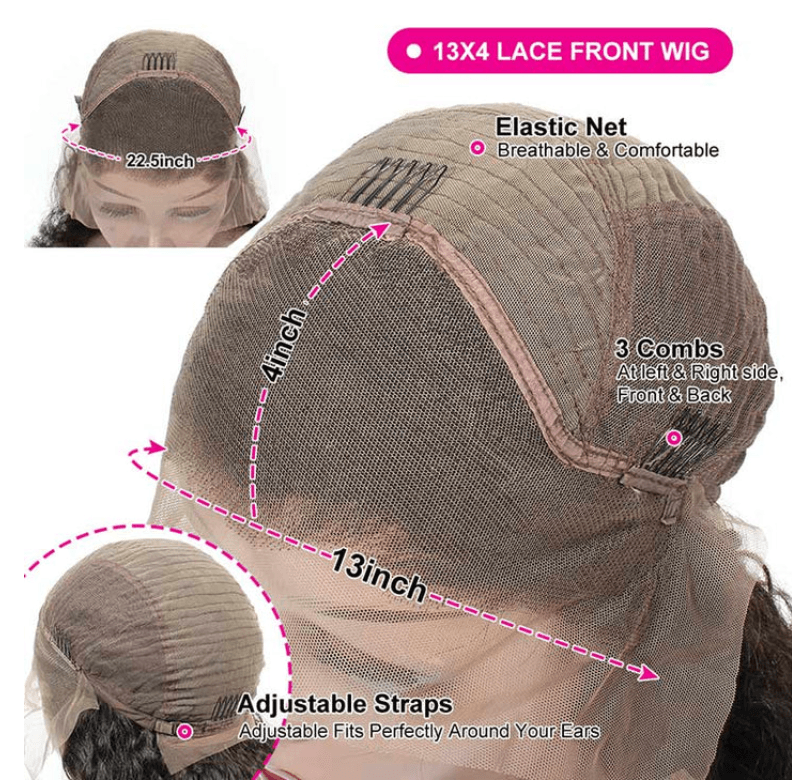 ReadytoGo Glueless 13x4 Full Frontal Lace Straight Wig
