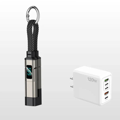 4-in-1 Digital Display Keychain Charging Cable