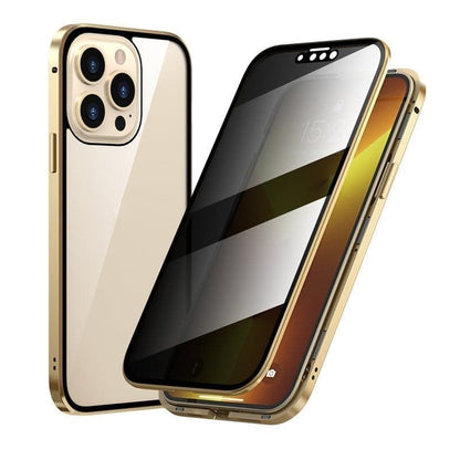 ⏳Magnetic iPhone case with privacy glass and metal