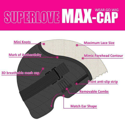 Glueless Max-cap Superlove Wear Go Pre-Cut 10 inch Straight Hair BOB Wig