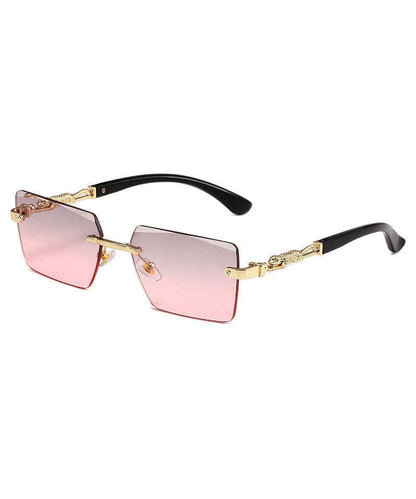 Boho Black Metal Alloy Patchwork Sunglasses