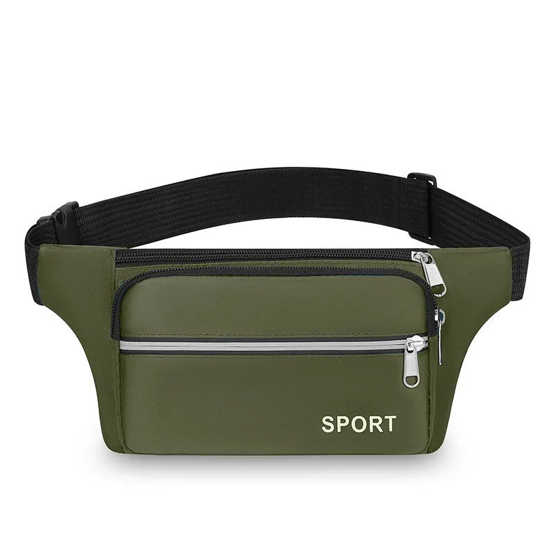 Unisex Breathable Water-Resistant Crossbody Shoulder Waist Bag Zipper Closure Sport Letters Design for Outdoor Sports Daily Use