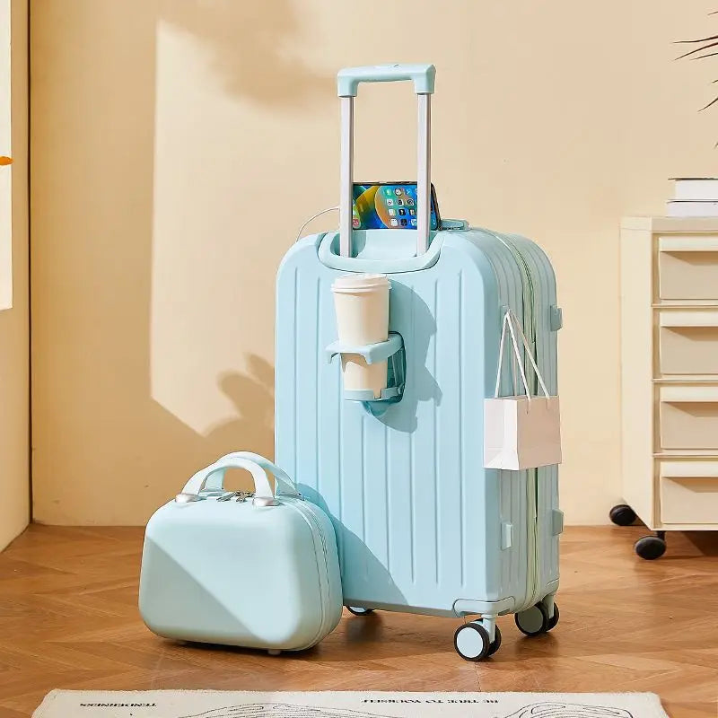 Luggage 2025 New Trolley Case Men's Women's Travel Small 20 Inch Password Case Quiet Wheels Durable Leather ABS