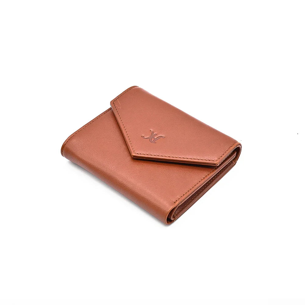 Premium Brown Real Leather Wallet Envelop Cover Men Wallet With Deboss