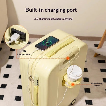 Luggage 20 Inch Unisex Candy Color Waterproof Universal Wheel Lightweight Trolley Suitcase with Polyester Lining Wholesale