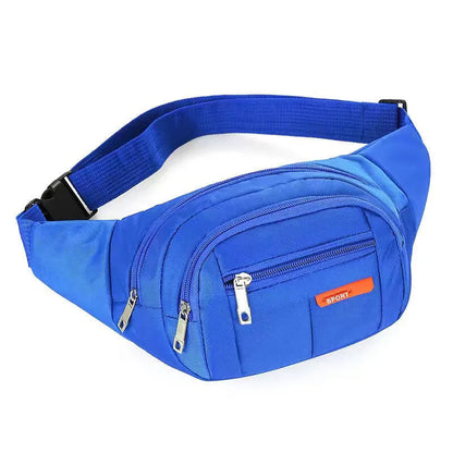 Unisex Breathable Water-Resistant Crossbody Shoulder Waist Bag Zipper Closure Sport Letters Design for Outdoor Sports Daily Use