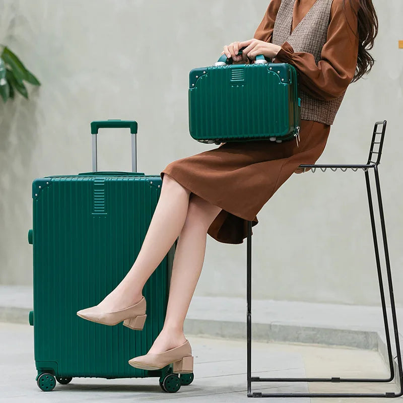 High- Luggage Women's 20-Inch Travel Trolley Case 28-Inch Password ABS Waterproof Suitcase 24-Inch Large-Capacity Zipper