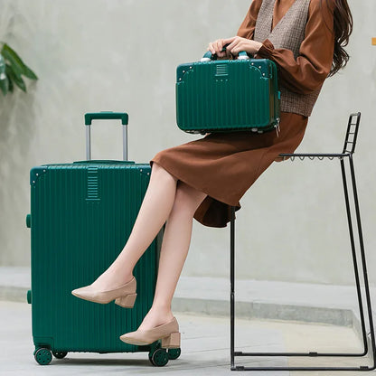 High- Luggage Women's 20-Inch Travel Trolley Case 28-Inch Password ABS Waterproof Suitcase 24-Inch Large-Capacity Zipper