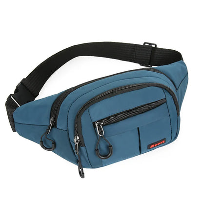 Unisex Breathable Water-Resistant Crossbody Shoulder Waist Bag Zipper Closure Sport Letters Design for Outdoor Sports Daily Use
