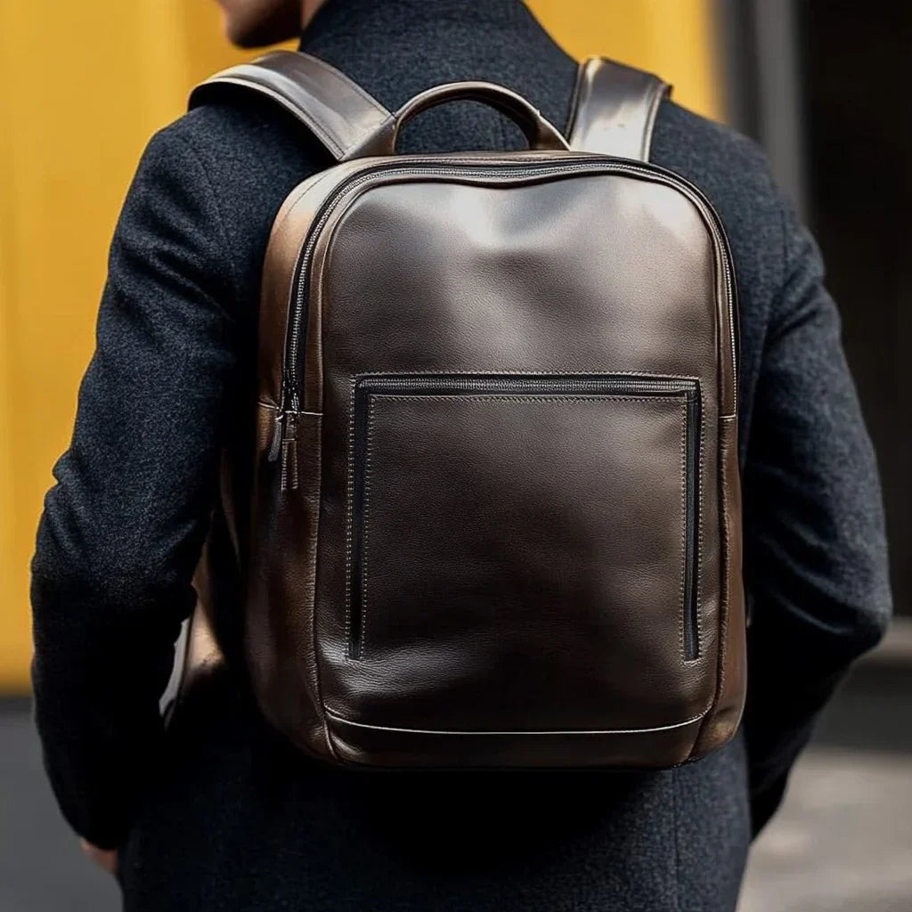 Real Leather Laptop Backpack Multi-functional Genuine Leather Backpack High Quality Black Travel Bags