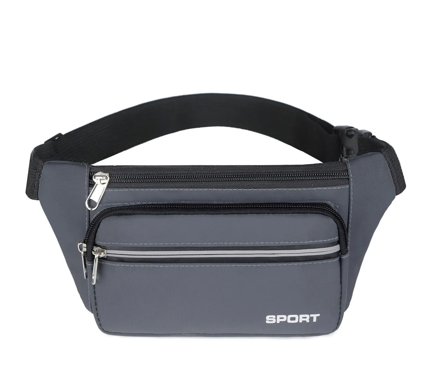 Unisex Breathable Water-Resistant Crossbody Shoulder Waist Bag Zipper Closure Sport Letters Design for Outdoor Sports Daily Use