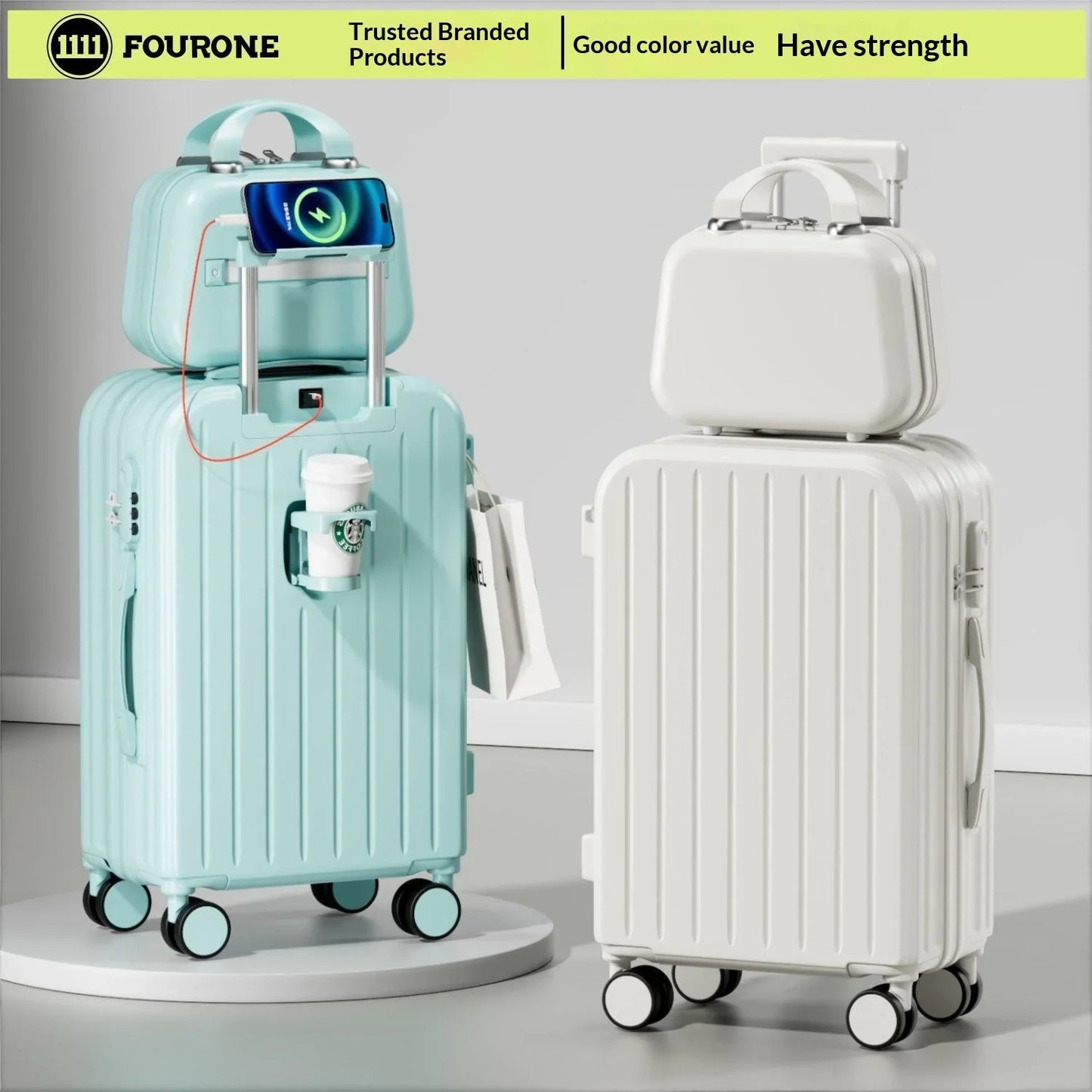 Luggage New Style Trolley Case Password Case Omnidirectional Spinner Wheels Student Large Capacity Sturdy Durable Travel ABS