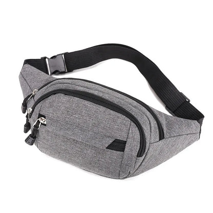 Unisex Breathable Water-Resistant Crossbody Shoulder Waist Bag Zipper Closure Sport Letters Design for Outdoor Sports Daily Use