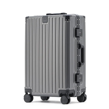 Unisex ABS Spinner Luggage Case 24 Inch Strong Durable 28 Trolley Suitcase 20 Boarding Code with USB Interface Waterproof