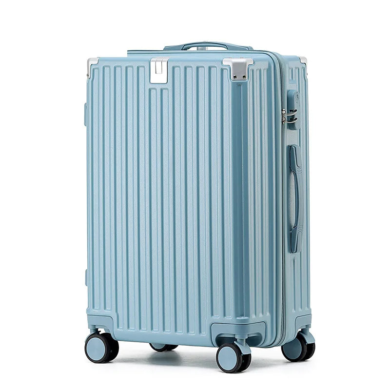 Unisex ABS Spinner Luggage Case 24 Inch Strong Durable 28 Trolley Suitcase 20 Boarding Code with USB Interface Waterproof