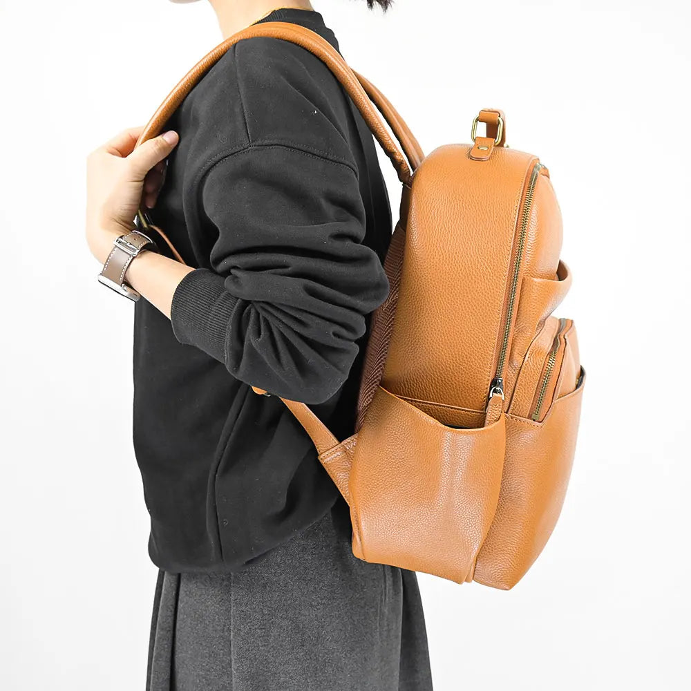 New Design Leather Backpack School Bag Backpack Function Backpack