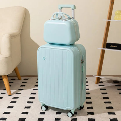 Luggage 20 Inch Unisex Candy Color Waterproof Universal Wheel Lightweight Trolley Suitcase with Polyester Lining Wholesale