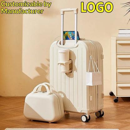 Luggage 2025 New Trolley Case Men's Women's Travel Small 20 Inch Password Case Quiet Wheels Durable Leather ABS
