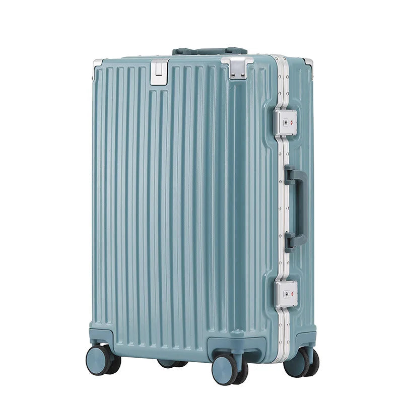 Unisex ABS Spinner Luggage Case 24 Inch Strong Durable 28 Trolley Suitcase 20 Boarding Code with USB Interface Waterproof