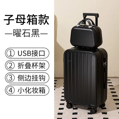 Luggage 20 Inch Unisex Candy Color Waterproof Universal Wheel Lightweight Trolley Suitcase with Polyester Lining Wholesale