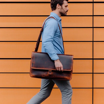 Male Genuine Leather Men's Shoulder Bag Crossbody Bag Leather Bag