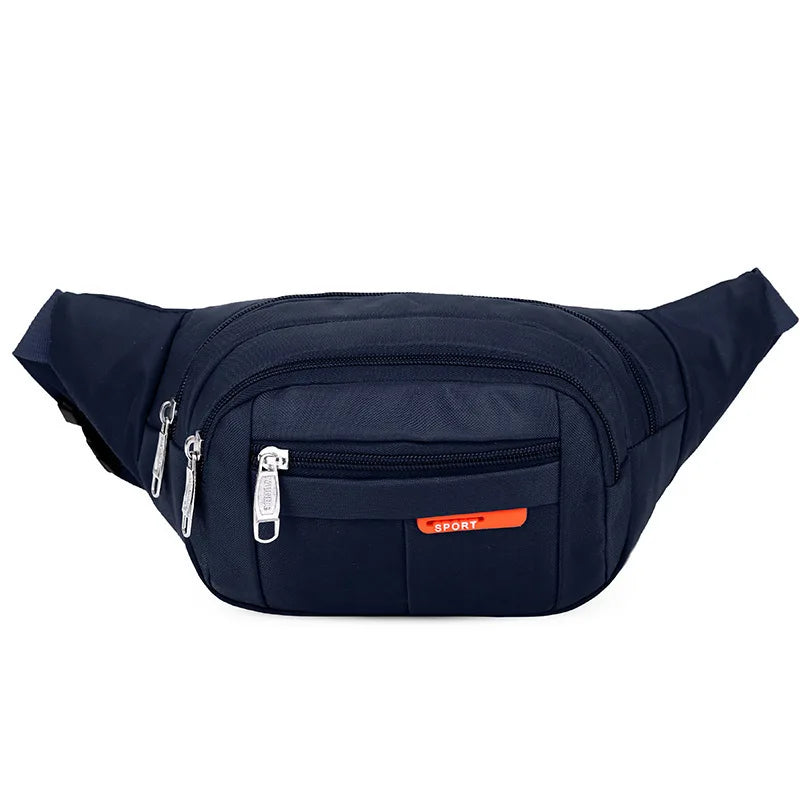 Unisex Breathable Water-Resistant Crossbody Shoulder Waist Bag Zipper Closure Sport Letters Design for Outdoor Sports Daily Use