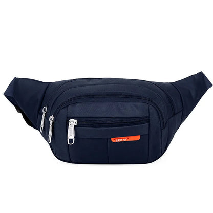 Unisex Breathable Water-Resistant Crossbody Shoulder Waist Bag Zipper Closure Sport Letters Design for Outdoor Sports Daily Use