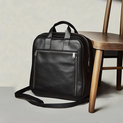 Large Capacity Real Leather Bags Multi-functional Laptop Bag Genuine Leather Backpack for Men