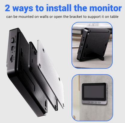 Wireless Doorbell Camera – 1080P, 170° Angle, 4.3-inch Screen, IPX65 Waterproof & Night Vision ✨