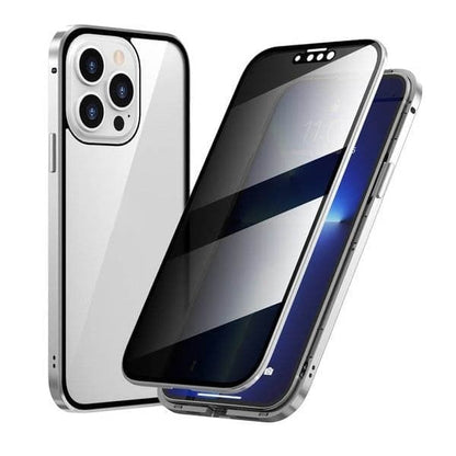 ⏳Magnetic iPhone case with privacy glass and metal