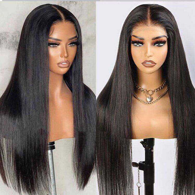4x4 Lace Closure 20inch Straight Natural Black Wig