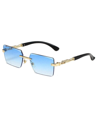 Boho Black Metal Alloy Patchwork Sunglasses