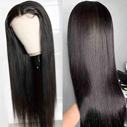 4x4 Lace Closure 20inch Straight Natural Black Wig