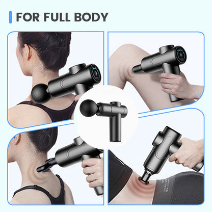 Portable Deep Tissue Massager with 6 Speeds & 4 Heads