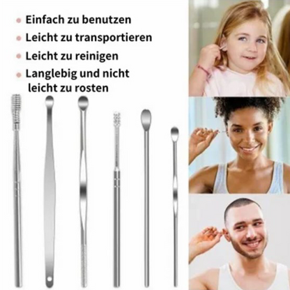 for a limited time onlyPortable 6-piece stainless steel ear piercing kit - Spiral ear tool