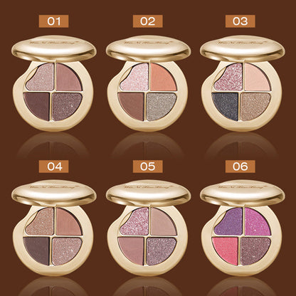 4-Color Highly Pigmented Long-Lasting Eyeshadow Palette