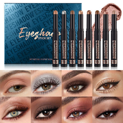 🎅ONLY TODAY -￡12.99 FOR 8 PCS!!🎄50K+ SOLD! 🎁✨8 Colors Glitter Eyeshadow Stick
